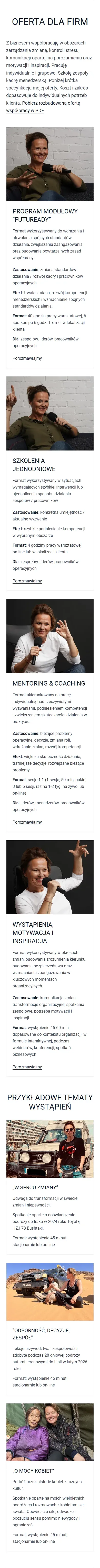 Mobilna oferta dla firm na stronie Katarzyny Puścizny
