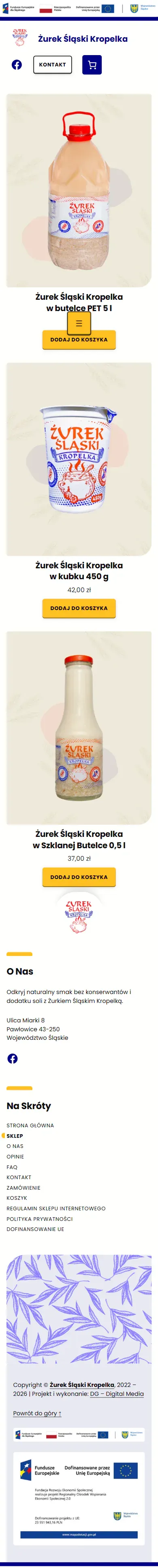 Mobilny katalog sklepu Żurek Śląski Kropelka